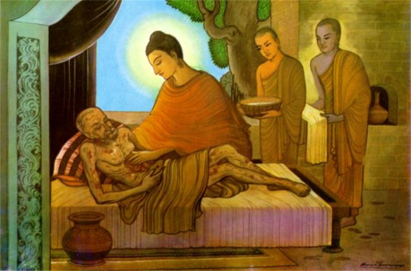 Đức Phật chăm sóc người bệnh